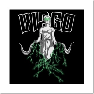 Lightning Virgo (green) Posters and Art